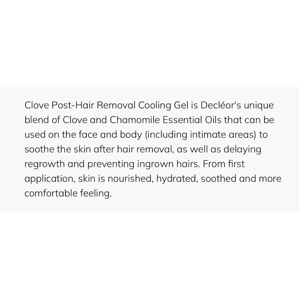 Decleor Clove Post Hair Removal Cooling Gel